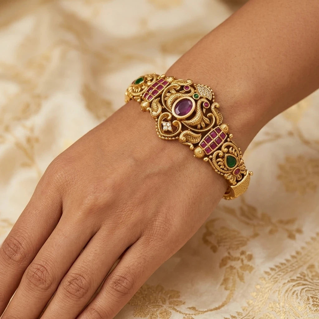 Elegents' Antique Kada Openable Bangle